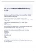 Air Assault Phase 1 Homework Study Guide with complete solutions