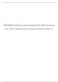 NUR 6665 Final Exam Latest Update 2023-2024 Questions and 100&percnt; Verified Correct Answers Already Graded A&plus;