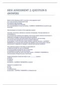HESI ASSESSMENT 2&semi; QUESTION &dollar;  ANSWERS
