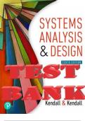 TEST BANK for Systems Analysis and Design 10th Edition by Kendall Kenneth and Kendall Julie (Complete Chapters 1-14)