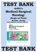 TEST BANK - deWit’s  Medical-Surgical Nursing: Concepts and Practice, 4th Edition, Stromberg