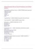 Clinical Simulation Review Exam 49 Questions with Verified Answers&comma;100&percnt; CORRECT