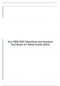 ALL HESI EXIT Questions and Answers Test Bank; A+ Rated Guide (2022)