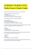 NURSING NURSE-UN24 | Patho Exam 4 Study Guide Questions & Answers WITH COMPLETE SOLUTION