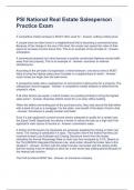 PSI National Real Estate Salesperson Practice Exam