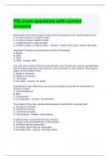 PSI exam questions with correct answers