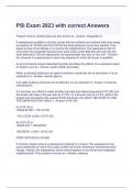 PSI Exam 2023 with correct Answers Graded A