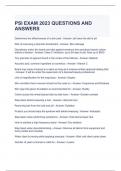 PSI EXAM 2023 QUESTIONS AND ANSWERS&period;