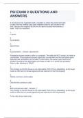 PSI EXAM 2 QUESTIONS AND ANSWERS