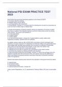 National PSI EXAM PRACTICE TEST 2023