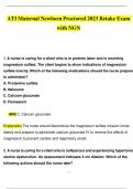 ATI Maternal Newborn Proctored 2023 Retake Exam with NGN Version 2 Questions and Answers &lpar;Verified Revised Full Exam&rpar;