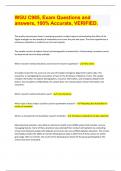 WGU C985&comma; Exam Questions and answers&comma; 100&percnt; Accurate&comma; VERIFIED