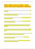 WGU- C963 American Politics- Exam QUESTIONS AND ANSWERS&comma; VERIFIED &vert; 28 Pages