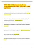 WGU C954 IT Management&comma; Exam Questions and answers&comma; 100&percnt; Accurate&comma; VERIFIED