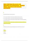 WGU C949 Data Structures and Algorithms Pre-Assessment - Multiple Choice, Questions and answers, ACCURATE | 35 Pages