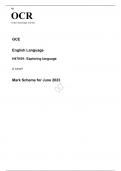 OCR A Level English Language H470/01 JUNE 2023 MARK SCHEME: Exploring language