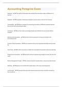 Accounting Peregrine Exam Questions Correctly Answered To Score A&plus;