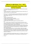 Official IAABO Rules Test - 2023 - Written Examination Questions with Correct Answers