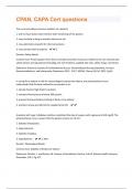 CPAN&comma; CAPA Cert questions with complete solution graded A&plus;