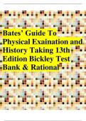 Bates’ Guide To Physical Examination and History Taking 13th Edition Bickley Test Bank & Rationals