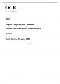 OCR AS Level English Language and Literature (EMC) H074/01 JUNE 2023 MARK SCHEME: Non-fiction written and spoken texts