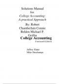 Solutions Manual For College Accounting (Chapters 1-12) 14th Edition Jeffrey Slater (All Chapters, 100% original verified, A+ Grade)