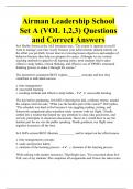 Airman Leadership School Set A (VOL 1,2,3) Questions and Correct Answers