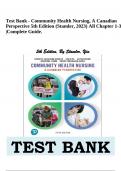 Test Bank - Community Health Nursing, A Canadian Perspective 5th Edition (Stamler, 2023) All Chapter 1-33 |Complete Guide.