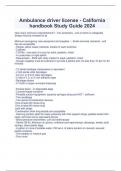  Ambulance driver license - California handbook Study Guide 2024