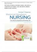 Maternal-Newborn Nursing The Critical Components of Nursing Care, 3rd Edition, Roberta Durham, Linda Chapman Complete TESTBANK