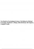 Test Bank for Psychological Science 7th Edition by Michael Gazzaniga, Elizabeth A. Phelps, Elliot Berkman All Chapters, Complete Guide.