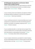 ATI Elimination Test Questions and Answers &lpar;latest Update 2024&rpar; Verified Answers