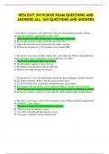 UPDATED HESI EXIT 2023-24 EXAM QUESTIONS AND ANSWERS ALL 160 QUESTIONS AND ANSWERS