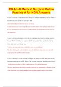 RN Adult Medical Surgical Online Practice A for NGN &vert; Questions with 100&percnt; Correct Answers &vert; Latest Update 2024 &vert; Verified