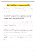 RN Vital Signs Assessment &lpar;ATI&rpar; &vert; Questions with 100&percnt; Correct Answers &vert; Latest Update 2024 &vert; Verified