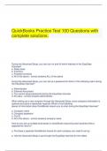   QuickBooks Practice Test 100 Questions with complete solutions&period;