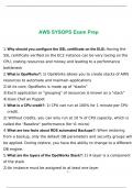 AWS SYSOPS Exam Prep 2022 with complete solution