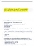 ATI RN Medical-Surgical Proctored 2019 questions and answers latest top score.