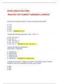AFOQT (MATH SECTION) PRACTICE TEST CORRECT ANSWERS ] VERIFIED