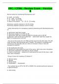 FPC &sol; CFRN - Review Exam - Version A