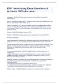 EPIC Ambulatory Exam Questions & Answers 100&percnt; Accurate 