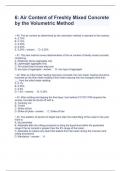 6 Air Content of Freshly Mixed Concrete by the Volumetric Method Questions and Answers 2o23