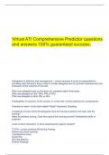 Virtual ATI Comprehensive Predictor questions and answers 100&percnt; guaranteed success&period;