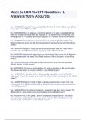 Mock IAABO Test &num;1 Questions & Answers 100&percnt; Accurate 