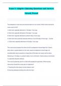 Exam 3&colon; Adaptive Quizzing Questions and Answers Already Passed