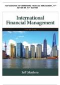 TEST BANK FOR INTERNATIONAL FINANCIAL MANAGEMENT, 11TH EDITION BY JEFF MADURA
