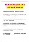 DCUSH Chapter 10; 1 Test With Solution