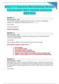 BIOD 171 Essential Microbiology Module 5 Exam-with 100&percnt; verified solutions- 2023-2024