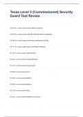 Texas Level 3 &lpar;Commissioned&rpar; Security Guard Test Review exam questions and verified correct answers 2023 