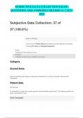 SUBJECTIVE DATA COLLECTION EXAM &vert; QUESTIONS AND ANSWERS &vert; GRADED A&plus; &vert; 2023- 2024